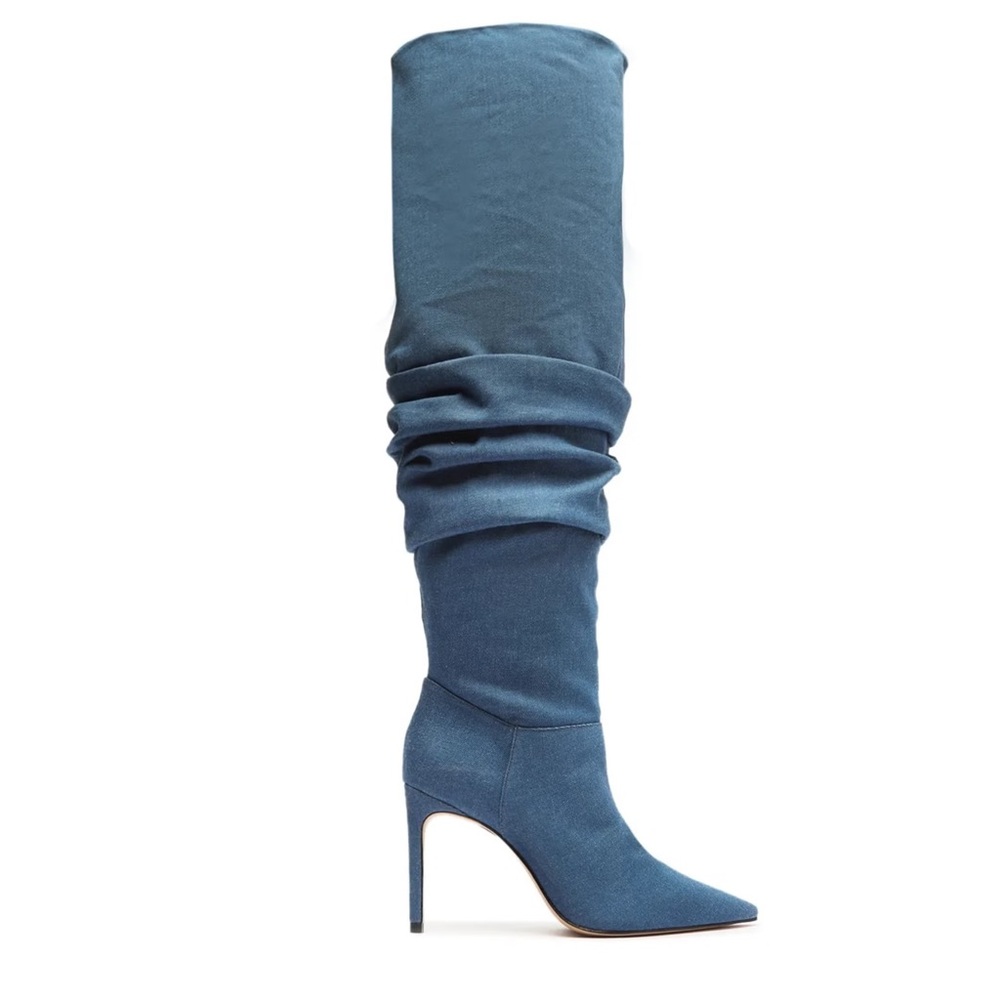 Shutz Ashlee denim thigh high boots